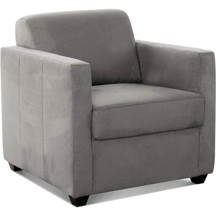 Cavadore Sessel Camerus mit Federkern / Polstersessel im trendigem Design / 78 x 80 x 83 / Mikrofaser: anthrazit