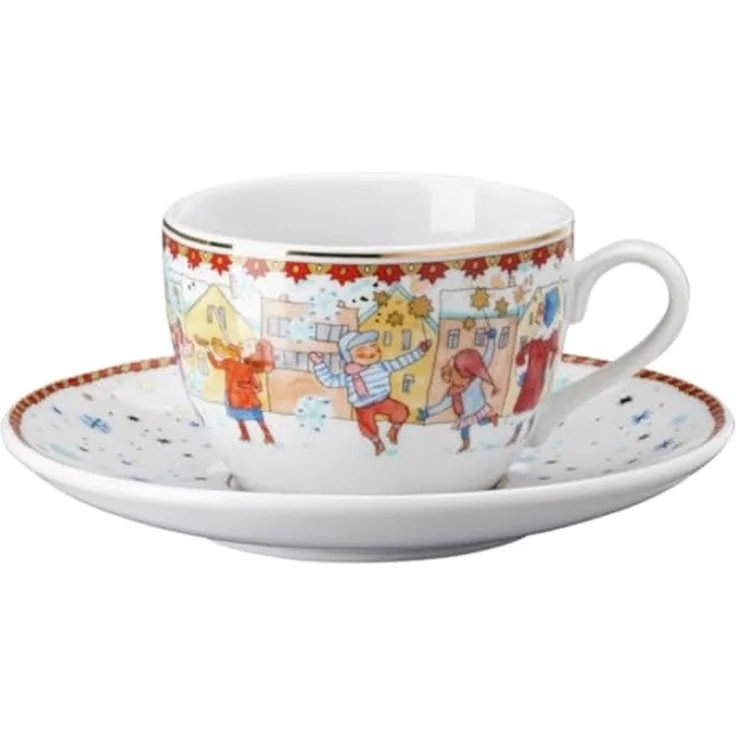 Hutschenreuther Cappuccinotasse 2tlg Weihnachtsklänge
