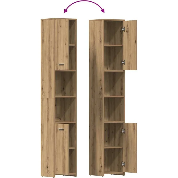 vidaXL 4-tlg. Badmöbel-Set Artisan-Eiche Holzwerkstoff 3328554 – Bild 10