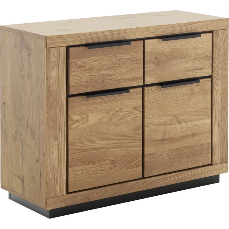 Kommode >GRENO< in Wildeiche geölt, Wildeiche teilmassiv - 102x80x40cm (BxHxT)