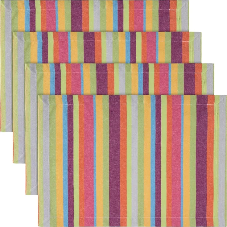 REDBEST Platzset Tischset 4er-Pack, Baumwolle Streifen