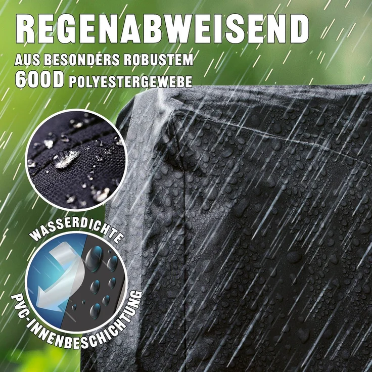 LANDMANN 'Premium' Wetterschutzhaube, Polyester schwarz, 80 x 60 x 120 cm – Bild 4