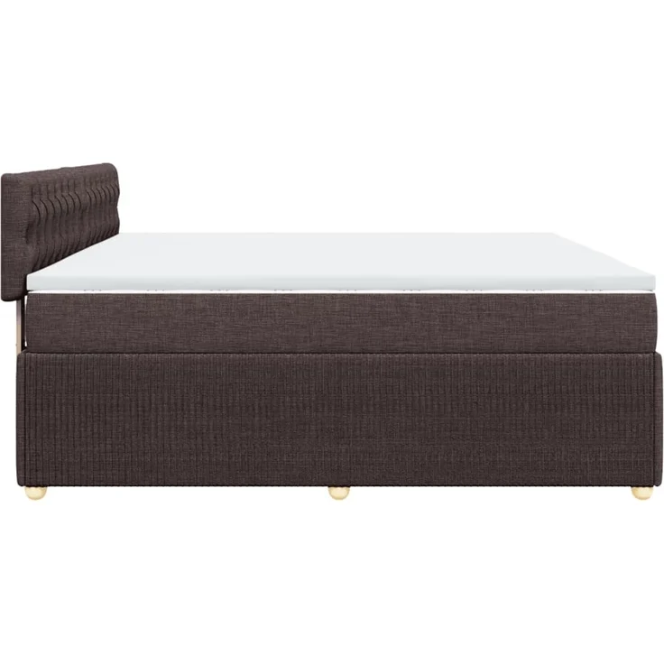 vidaXL Boxspringbett mit Matratze Dunkelbraun 200x200 cm Stoff 3289873 – Bild 7