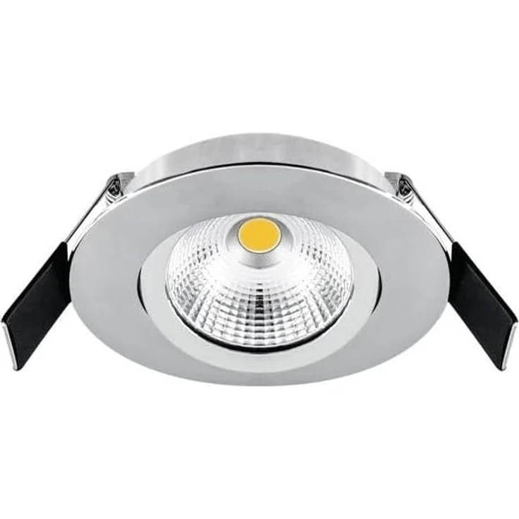 EVN LED Deckeneinbauleuchte Rund - schwenkbar IP44-200-240V, 6W, 683lm, 3000K, chrom (ESW44N61502) – Bild 1