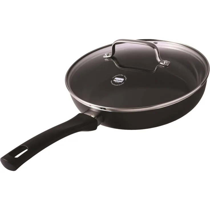 Berndes 'YOUNG' Schmorpfanne mit Deckel, Aluminium schwarz, Ø 28 cm, bis 140 Grad hitzebeständig