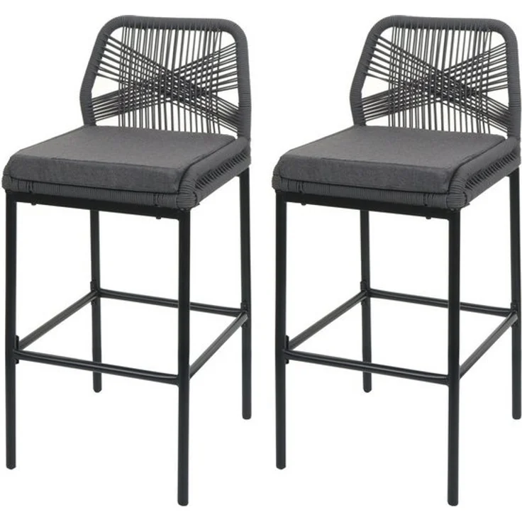 MCW Barhocker MCW-O21-M (2 St), Inkl. Sitzkissen, Stoffqualität 180 g/m, Verstellbare Fußbodenschoner – Bild 4
