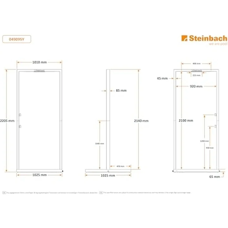 Steinbach Solardusche "The Gate", schwarz, 102 x 102 x 230 cm – Bild 7