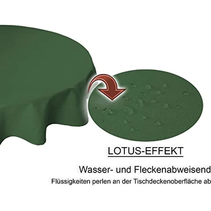 Haus und Deko Tischdecke Tischdecke rund 140 cm Ø beschichtet Leinenoptik wasserabweisend (1-tlg) – Bild 3