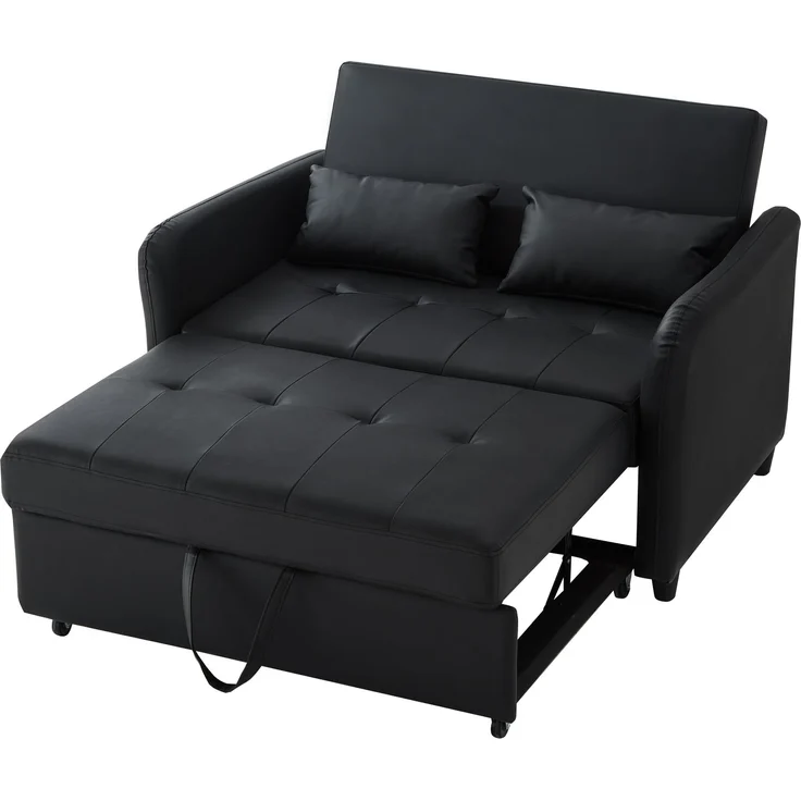 ZUBALIYA Sofa 156x100 cm, mit Ausziehbett, mit breiten Armlehnen, mit Schaumstoffpolsterung, ohne aufwendige Montage – Bild 10