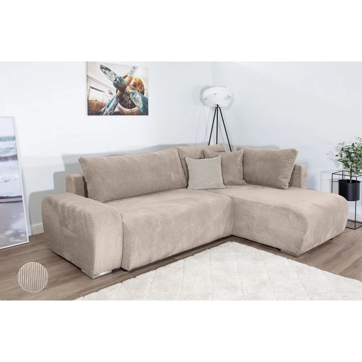 COLLECTION AB Ecksofa Poppy, L-Form, Breite 227 cm mit Schlaffunktion, inkl. Schlaffunktion und Bettkasten – Bild 2