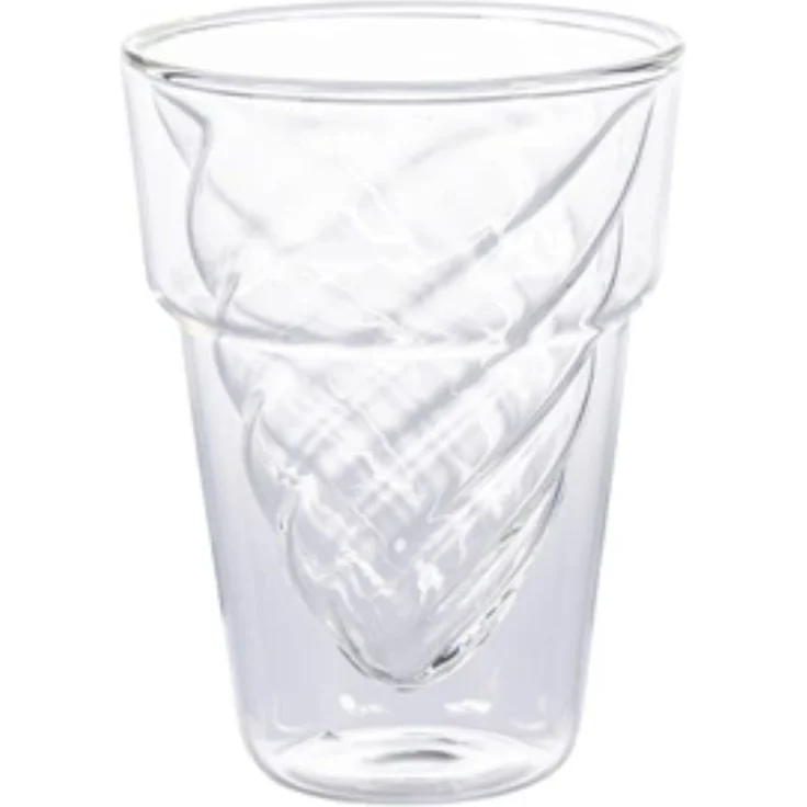 Genialo Doppelwandiger Glas Eisbecher 250 ml hitzeisolierend – Bild 2