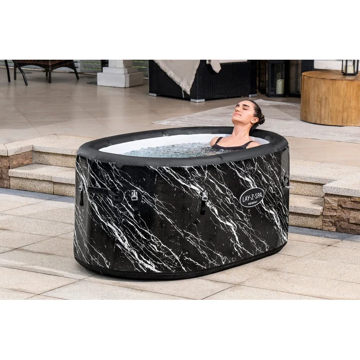 Bestway 6002Q FortiFiber Eisbad Glacial Dip LAY-Z-SPA mit Filterpumpe – 152 x 92 x 69 cm, oval - Komplett Set, WINTERFEST – Bild 2