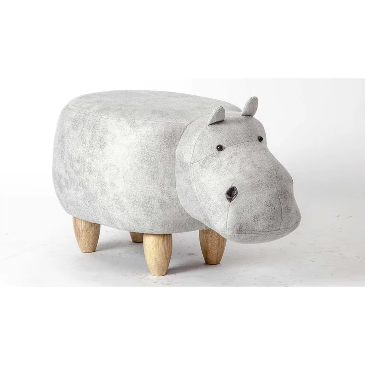 Kinderhocker Nildpferd/Hippo weiß