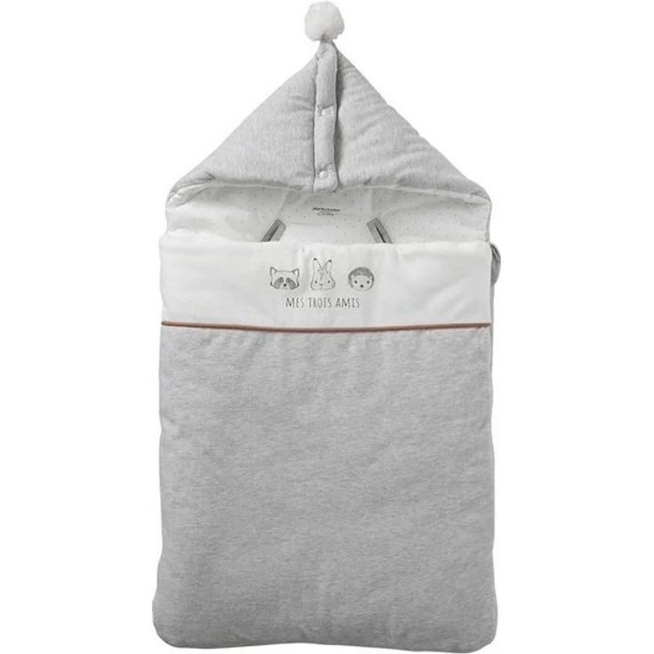 vertbaudet Fußsack Baby Ausfahrsack KLEINE FREUNDE, Bio-Baumwolle – Bild 4