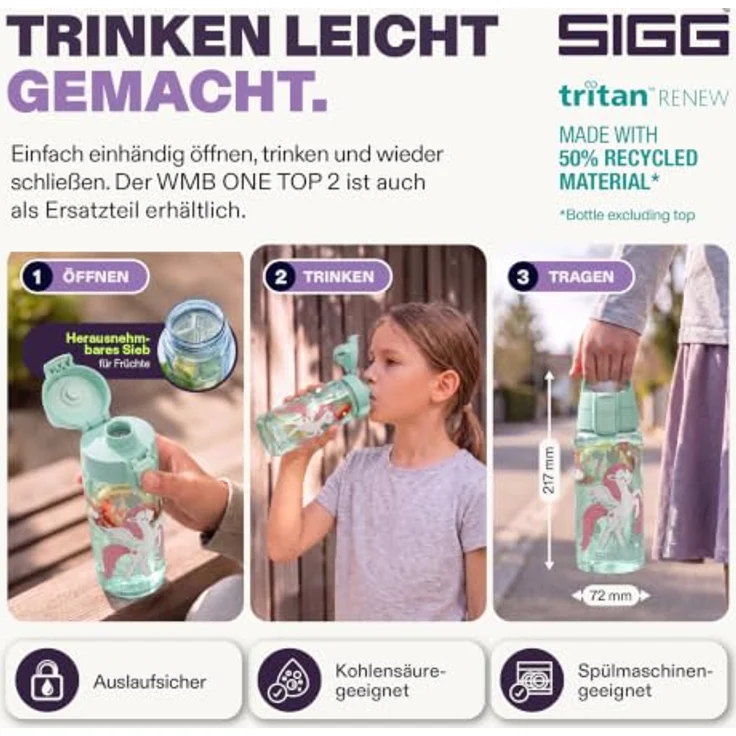 SIGG - NIMO Kids Set - Innenschale & Auslaufsichere Snackbox - Mikrowellen- & Spülmaschinengeeignet - BPA-frei - Leicht - Für Schule, Kita & Freizeit - 800ML – Bild 4