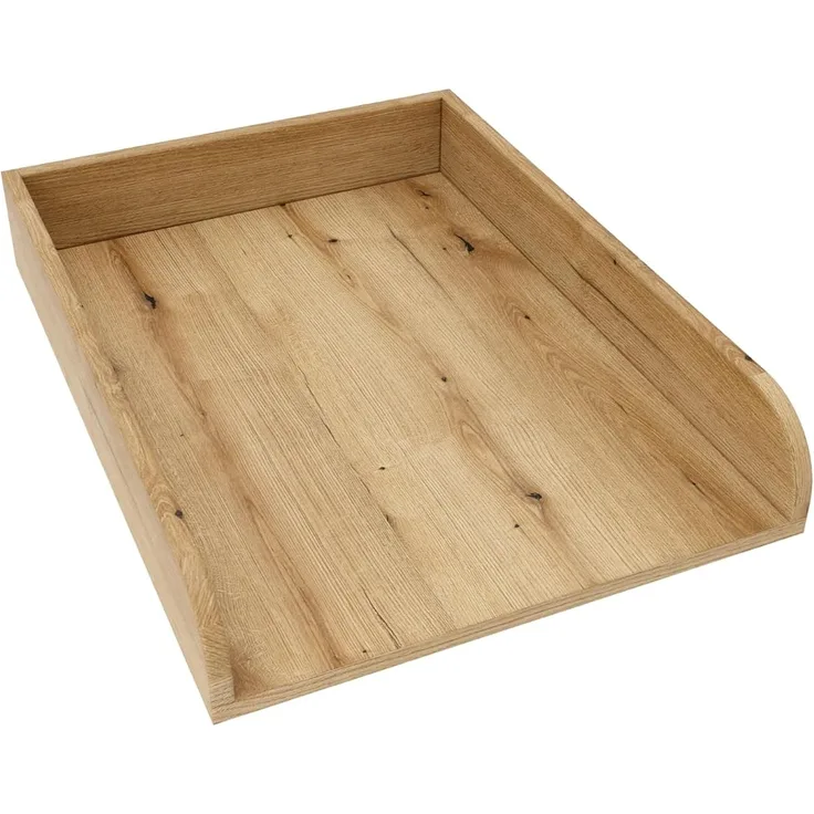 regalik Wickelaufsatz Universal, Wickeltischaufsatz für Kommoden in beliebiger Breite, Abnehmbar Wickelkommode aufsatz, Abgerundeten Frontplatten, Oak, 72x54 cm