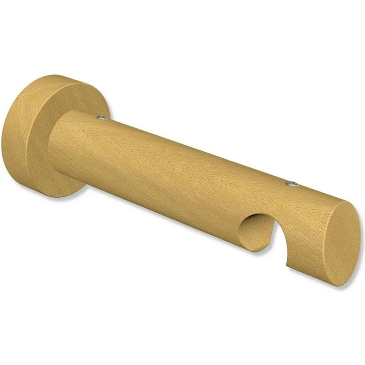 INTERDECO Gardinenstangenhalter Talent 1-läufig, für 20 mm Ø Innenlauf-Gardinenstangen, (Stück, 2-St, Buche lackiert), Holz