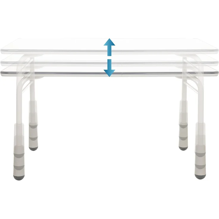 hjh OFFICE Kinderschreibtisch höhenverstellbar Kid GRO T Kinder- und Jugendschreibtisch Schülerschreibtisch 120x60 cm, Weiß/Grau 653753 – Bild 4