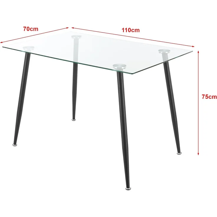 Glastisch Hyrynsalmi Schwarz [en. casa] – Bild 2