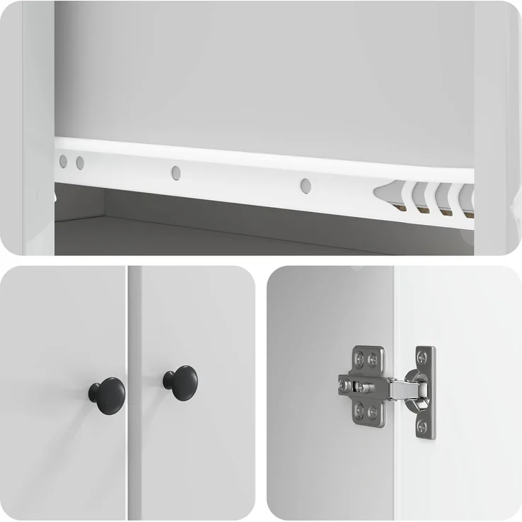 vidaXL Schrankset 2 pcs Hochglanz Weiß Holzwerkstoff 3416902 – Bild 7