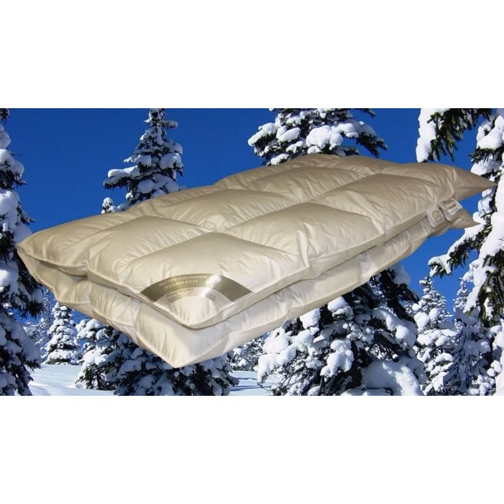 Premium 6cm Winter Hochsteg Daunendecke Daunenbett 4x6 155x200 cm 100% Daunen – Bild 2