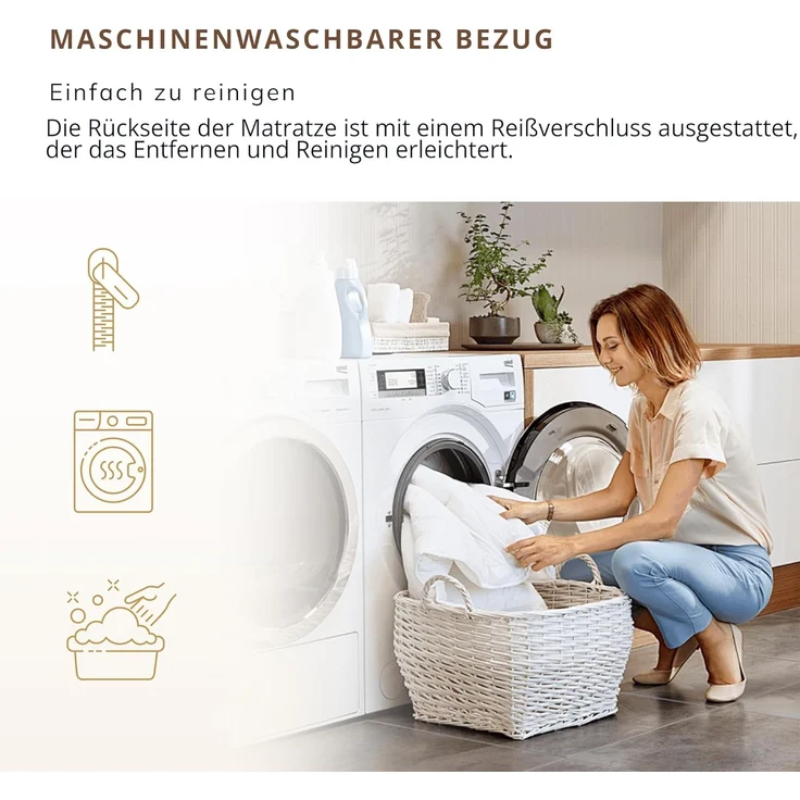 EGO HOME Matratze 180x200 Härtegrad H3 23cm - Ergonomische 7-Zonen Hochwertige Kaltschaummatratze mit waschbarem Bezug, Atmungsaktiv Schaumstoffmatratze Rollmatratze, Öko-Tex Zertifiziert – Bild 7