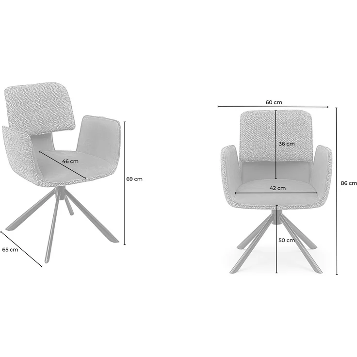 KAWOLA Esszimmerstuhl EDENIA Drehstuhl Stoff grün 86 x 65 x 60 cm – Bild 10