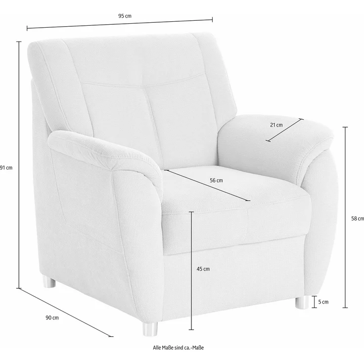 sit&more Sessel Sonoma, mit Federkern – Bild 3