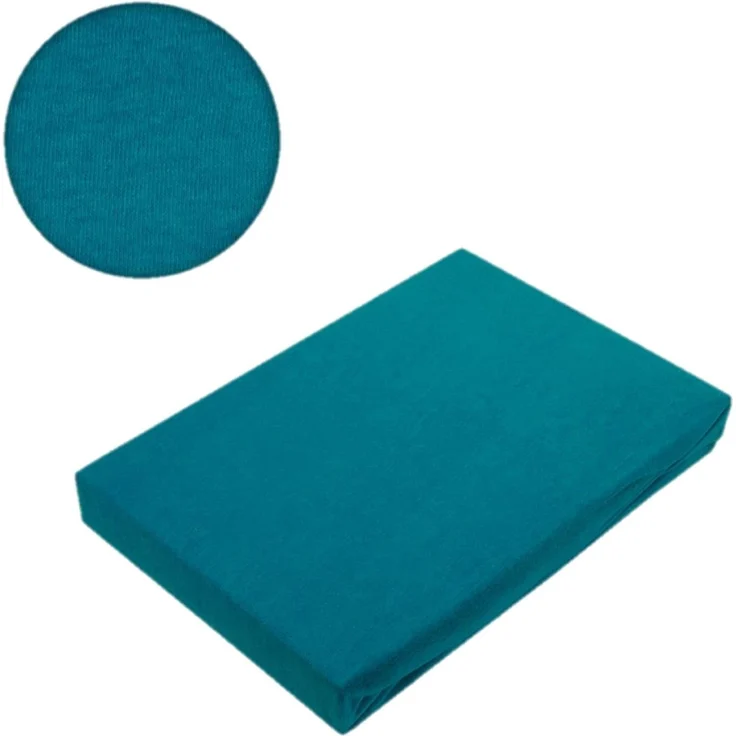 Topper Jersey Spannbettlaken 180x200 cm Petrol – Bild 2