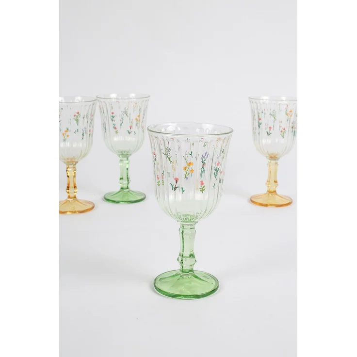 Hermia Concept 'Botanical 240' Weingläser-Set (4-teilig), Gelb / Grün, 8,2 x 8,2 x 15,9 cm, 240 ml – Bild 4
