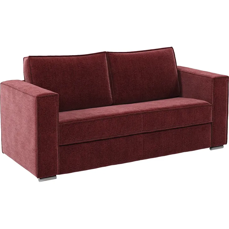 Vente-unique - LORETO Sofa Stoff Rot - B 223 cm95 cm x H 90 cm x L 215 cm – Bild 4