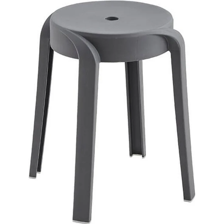 HOME DELUXE Hocker stapelbar NIVO – Grau, 4er Set – Bild 5