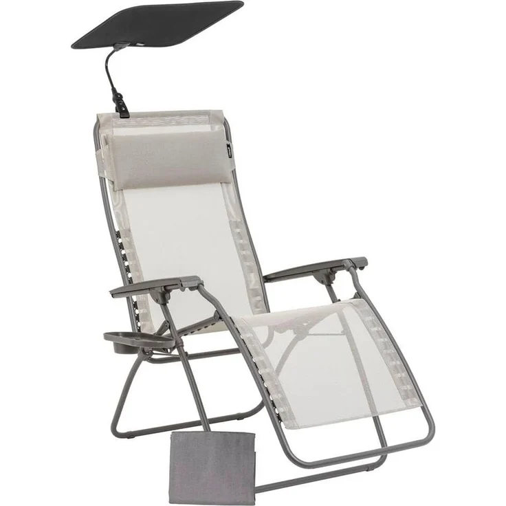 ZEN Relax Gartenliege, Batyline® Bezug: Seigle II, Stahlrohrgestell: Titane – Bild 1