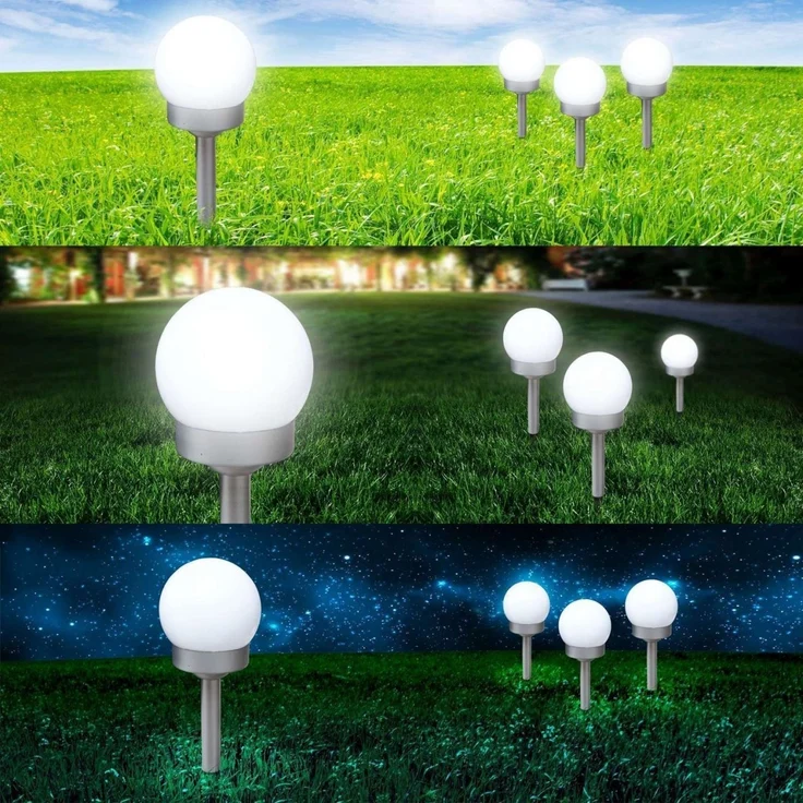 Solarleuchte Garten Kugel Wegeleuchte Solarlampe Außen Außenleuchte SL3349 – Bild 4