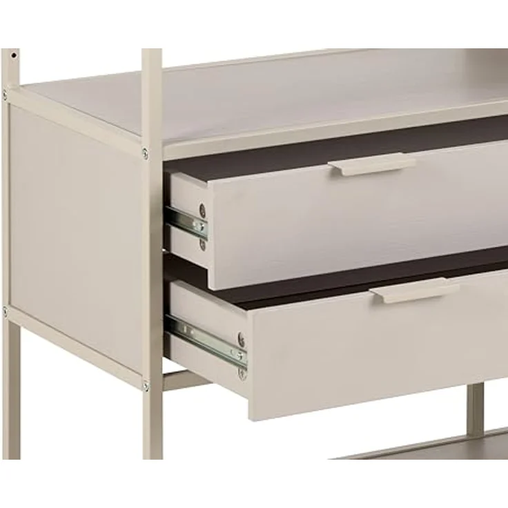 XXXL Xxxl Regal, Hellgrau, Standregal aus Holzwerkstoff mit 3 Fächern und 2 Schubladen, 77x114x35 cm – Bild 7