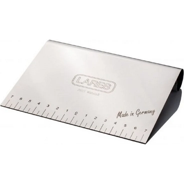 Lares Teigkarte Edelstahl 15 cm - Teigschaber Teigabstecher mit Maßangabe – Bild 2