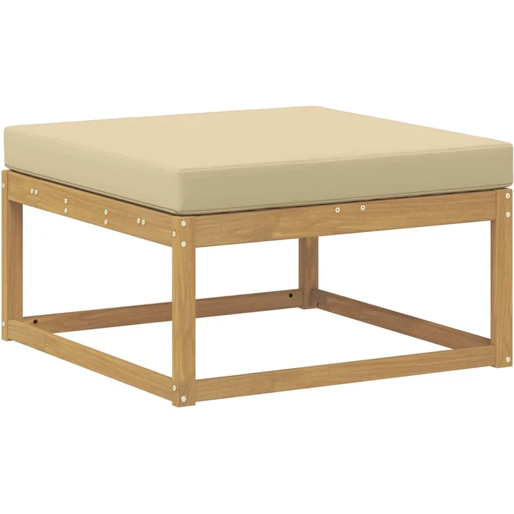 vidaXL Outdoor-Sofagarnitur mit Kissen 4 pcs Weiß und Beige Polyester 3386257 – Bild 4