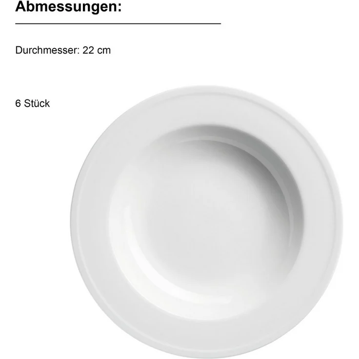 MÄSER Suppenteller ARLONA, Suppenteller Set, Porzellan, (6 St) – Bild 3