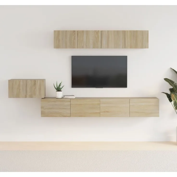 5-tlg. TV-Schrank-Set Sonoma-Eiche Holzwerkstoff [3114432]