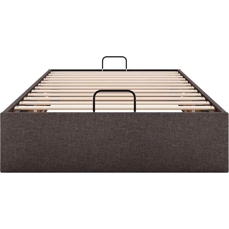 vidaXL Ottoman-Bett ohne Matratze Dunkelbraun 100x200 cm Stoff 3310857 – Bild 7