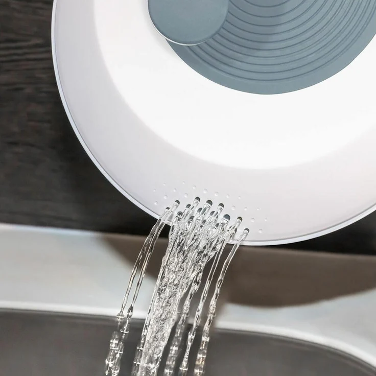 WESTMARK Salatschleuder im Set mit Salatbesteck und Dressingshaker, blau, (Set), 3 teiliges Set, spülmaschinengeeignet – Bild 3