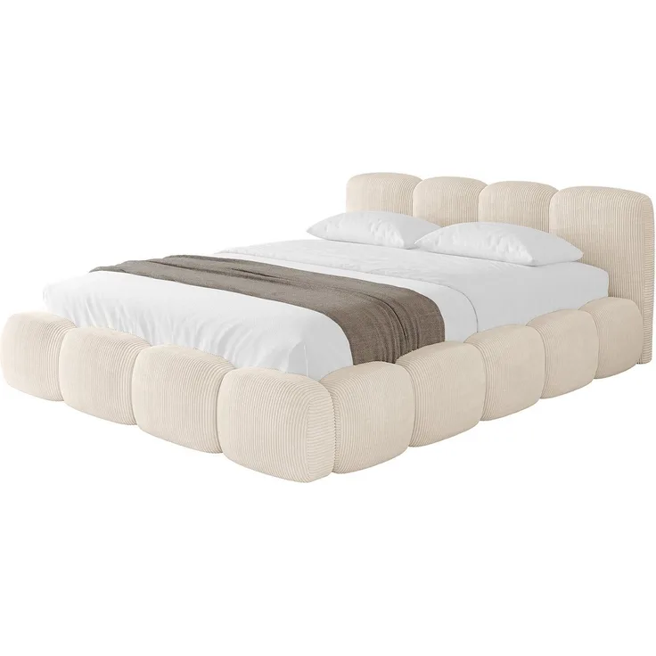 ALTDECOR Polsterbett KALA-v1, Doppelbett mit Stauraum und gepolstertem Kopfteil, inkl. Lattenrost und Matratze, in verschiedenen Farben erhältlich