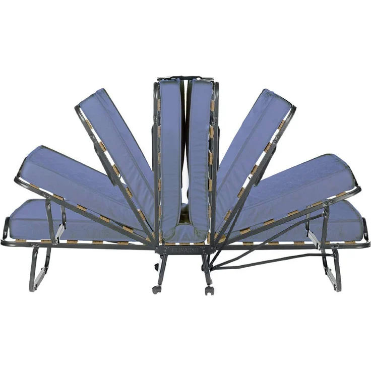 Dmora Klappbett Antonietto, Feldbett mit 15 Latten, inklusive Matratze, platzsparendes Kinderbett, 100 % Made in Italy, 80 x 190 x 39 cm – Bild 5
