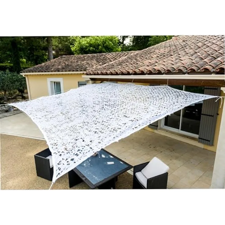 WERKA PRO Weiße perforierte Sonnenschutzplane 3x3 m