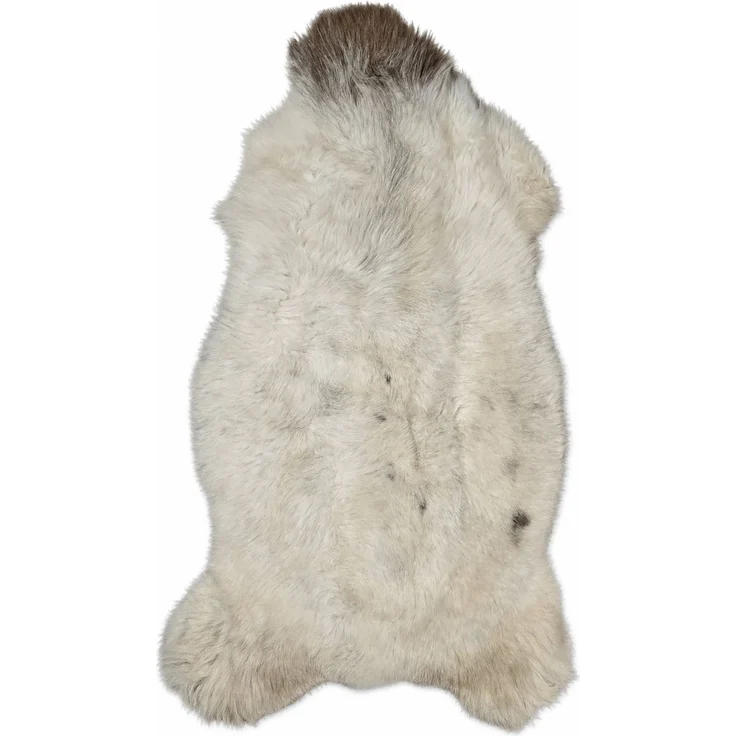 Provellus Schaffell Echt, Weiß-Grau-Braun, ca 140 cm, Langflor, Öko gegerbt, Unikat 156-291, ca 140 cm, Weiß / Grau / Braun, ca 140 cm – Bild 1