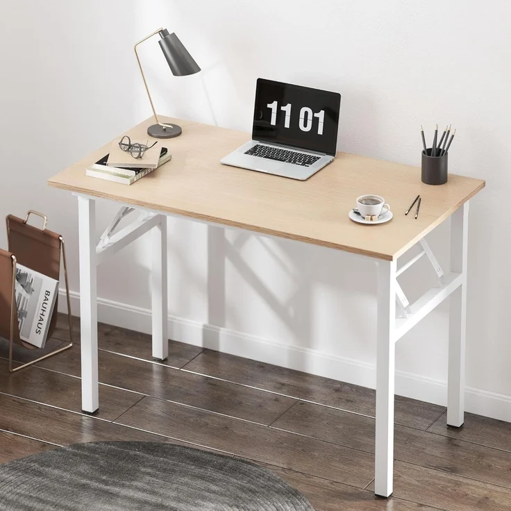 SogesHome Klapptisch Computertisch 100 x 60 x 75 cm PC Tisch Schreibtisch Bürotisch Büroarbeitsplatz für Home Office Verwendung Schreibtisch Esstisch Konferenztisch – Bild 1
