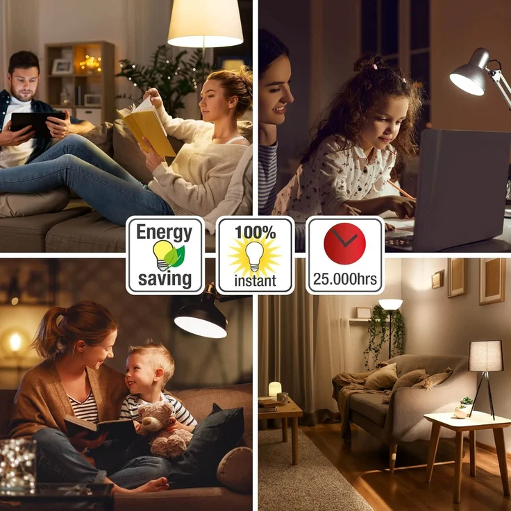 hellum LED Glühbirne E27, 7W warmweiß LED Lampe mit 806 Lumen LED Filament, E27 Vintage Led Leuchtmittel ersetzt 60-Watt Glühbirne, 2700 Kelvin E27 led warmweiss Matt, 206210 – Bild 6