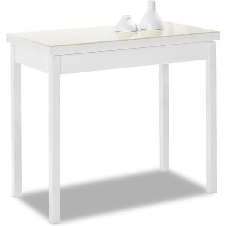 ASTIMESA Buchtyp Küchentisch, Beige, 80x40 cm bis 80x80 cm