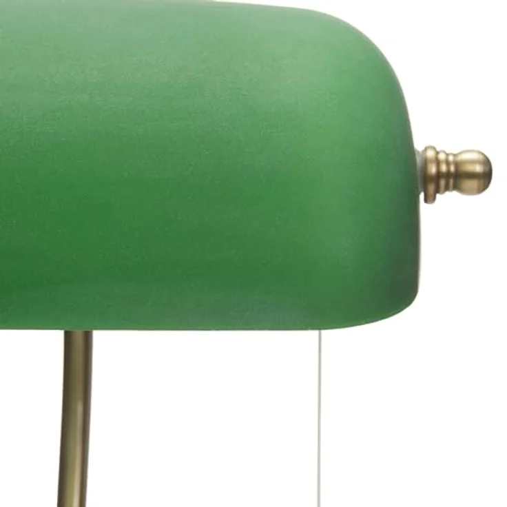 Lindby Tischleuchte Milenka, bronze, 38 cm, Metall, Schreibtischlampe im Bankerstil mit Schalter – Bild 6