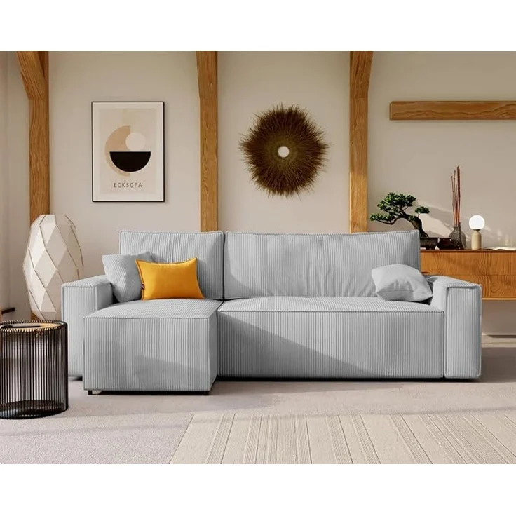 Ecksofa für das Wohnzimmer mit Stauraum- und Schlaffunktion – Bild 4